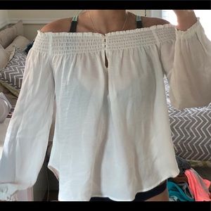 white off the shoulder top